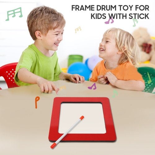 

Rectangle Percussion Drum Frame Drum Hand Drum for Multi-Shaped Frame Drums with Stick