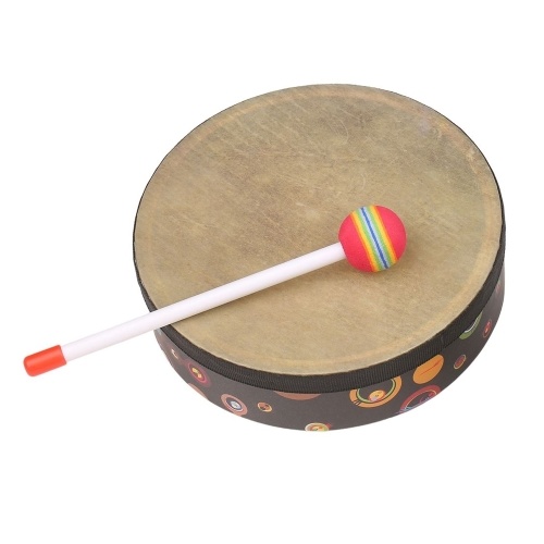 

Hand Drum Orff Music Percussion Instrument Portable Drum Instrument with Drumstick 6in