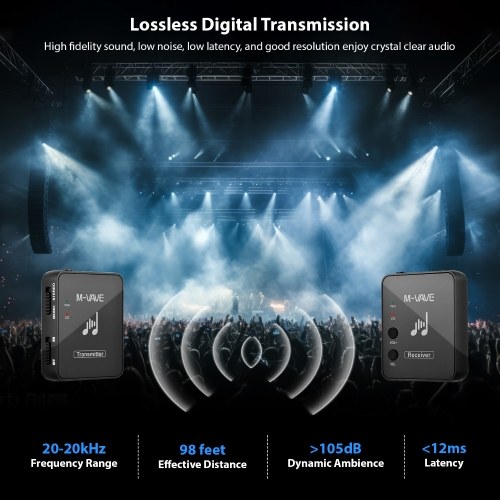 M-VAVE WP-10 2.4GHz Wireless Earphone Monitor Transmission System 