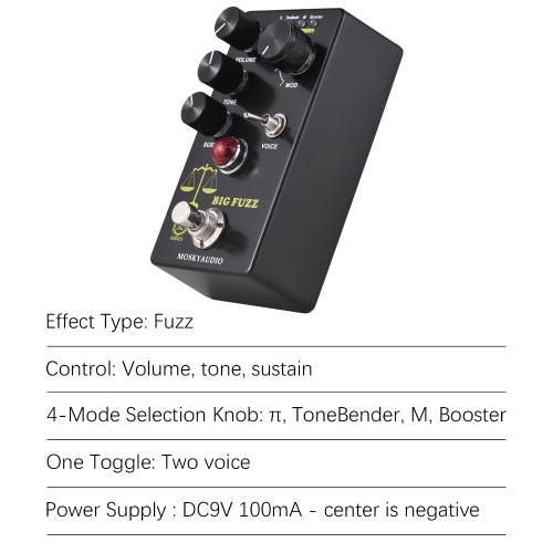 MOSKYAudio FUZZ Guitar Effect Pedal - BIG FUZZ 