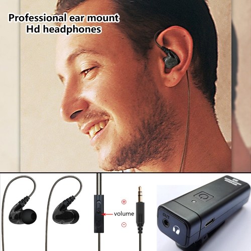 M9 Wireless In Ear Earphone Monitoring System with Earphone Real-time Ear Return UHF FM Without Delay Simultaneous for Singer Band Stage