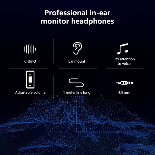 M9 Wireless In Ear Earphone Monitoring System with Earphone Real-time Ear Return UHF FM Without Delay Simultaneous for Singer Band Stage
