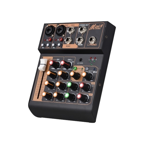 

Portable 4-Channel DJ Mixer Console: Superior Sound Quality for Live Performances & Studio