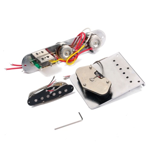 

High-quality Electric Guitar 6 Saddle String Bridge Pickup Set with 3 Way Switch Control Plate Beautiful Decorative Pattern