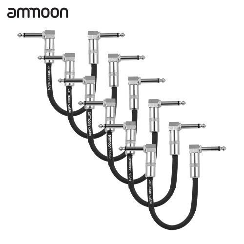 

ammoon 6-Pack Guitar Effect Pedal Instrument Patch Cable 15cm/ 0.5ft Long
