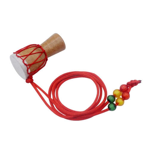 

Ручная работа Dejembe African Drum Necklace Перкуссия Аксессуары для инструментов Цвет дерева с черным проводом