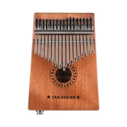 

Portable 17-key Kalimba Thumb Piano Mbira Sanza Mahogany Wood Built-in Pickup With 6.35mm Speaker Interface with Carry Bag Stickers Tuning Hammer Cleaning Cloth Finger Stall Musical Gift