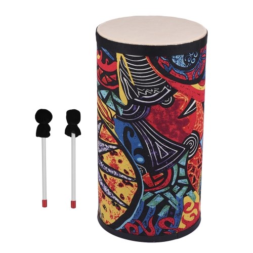 

10 Inch Conga Konga Drum Hand Drum Floor Drum Attractive Fabric Art Surface with Shoulder Strap Percussion Instrument for Gathering Street Performance Rhythm Practice