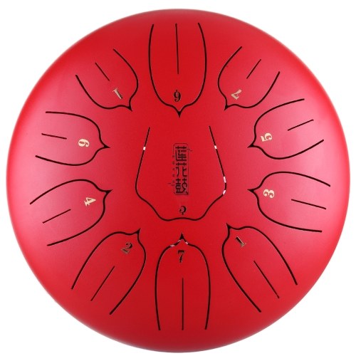 

10 inch 11 Notes Steel Tongue Drum Mini Hand Pan Drums with Drumsticks Percussion Musical Instruments