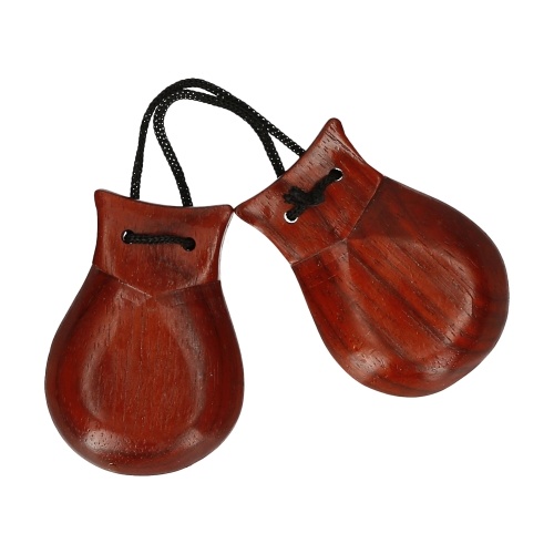 

Muslady Pair of Castanets Wooden Castanet Finger Clappers Musical Instrument