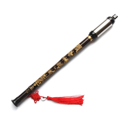 

muslady Black Bamboo Bawu Chinese Traditional Musical Instrument Vertical Blown Bawu Chinese Free Reed Flute Key of G