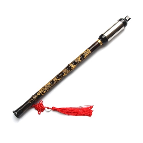 Muslady bambou noir Bawu Instrument de musique traditionnel chinois soufflé verticalement Bawu chinois gratuit roseau flûte clé de G