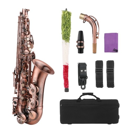 Muslady Saxophone Red antigo E-flat Latão Material