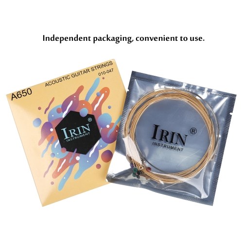 

IRIN 10Pcs Folk Guitar Strings Set Metal Wire Guitar Replacement Accessory