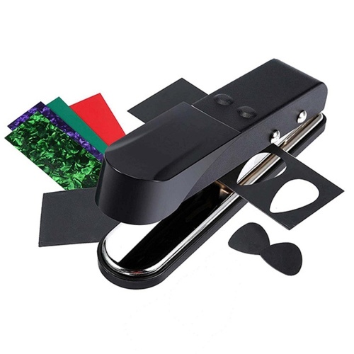 

Guitar Pick Punch Set with Leather Pick Holder 27 Pick Strips DIY Pick Maker Wonderful Gift Choice for Guitar Players Birthdays Family Friends