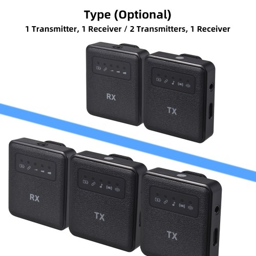 2.4G Wireless Collar Clip Microphone Clip-on Microphone Mic Transmitter and Receiver with Clip 