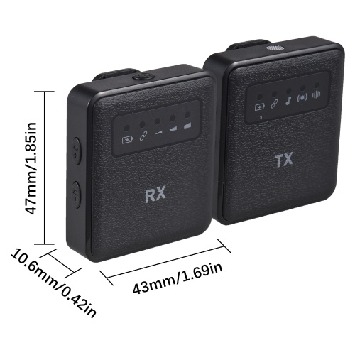 2.4G Wireless Collar Clip Microphone Clip-on Microphone Mic Transmitter and Receiver with Clip 