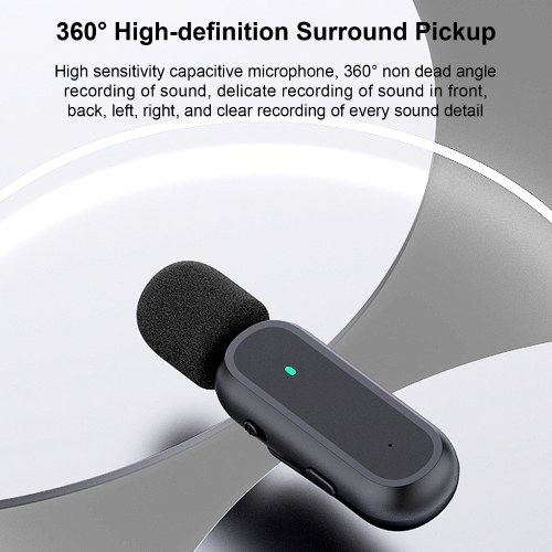 K60 Wireless Clip-on Microphone Wireless Mic Receiver and 2 Transmitters with Charging Box 