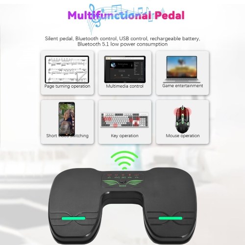 P2 Wireless Page Turner Pedal - Effortless Music Navigation for Tablets and Smartphones