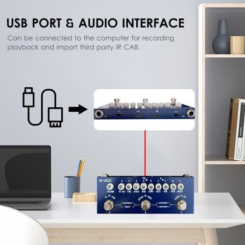 M-VAVE CUBE BABY Portable Multifunctional Bass Combined Effect Pedal 