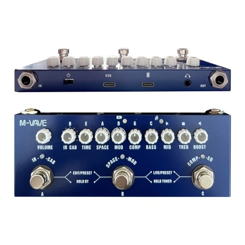 M-VAVE CUBE BABY Portable Multifunctional Bass Combined Effect Pedal 