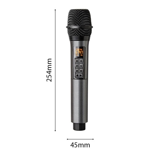 UHF Dynamic Wireless Microphone System D300 - 1 Receiver with 2 Microphone 