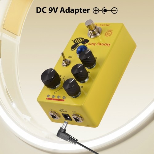 MOSKYAUDIO HONEY BOX DRIVE Dynamic Overdrive Guitar Pedal - Versatile Controls, Sturdy and Compact 