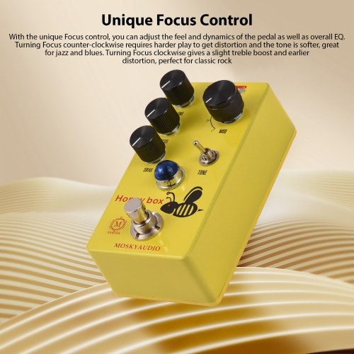 MOSKYAUDIO HONEY BOX DRIVE Dynamic Overdrive Guitar Pedal - Versatile Controls, Sturdy and Compact 