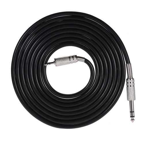 

3.5mm 1/8" Male to 6.35mm 1/4" Male TRS Stereo Audio Cable Connector(2m / 6.6ft) for Electric Guitar Computer Mixing Console Ampli