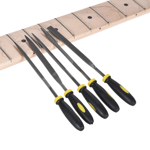 

5pcs Guitar Fret Nut Saddle Slot Pickguard Grinding Maintenance File Group Set Luthier Repair Tool 14cm