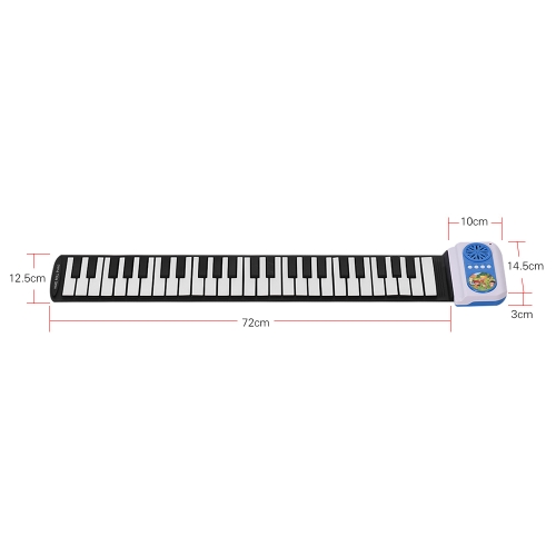 

Portable 49 Keys Silicon Electronic Keyboard Hand Roll Up Piano for Children Kids
