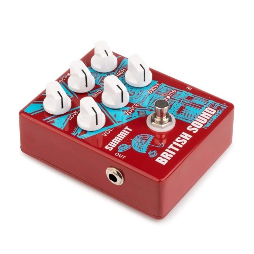 

Caline CP-58 British Sound Cabinet Simulation Distortion Guitar Effect Pedal 3-Band EQ Aluminum Alloy Housing True Bypass