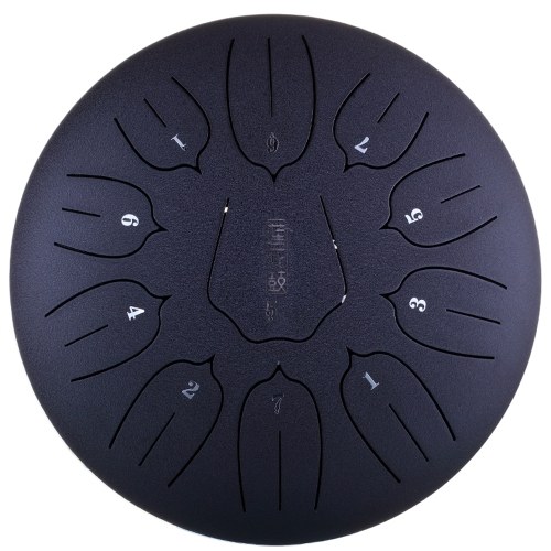 

10 inch 11 Notes Steel Tongue Drum Mini Hand Pan Drums with Drumsticks Percussion Musical Instruments