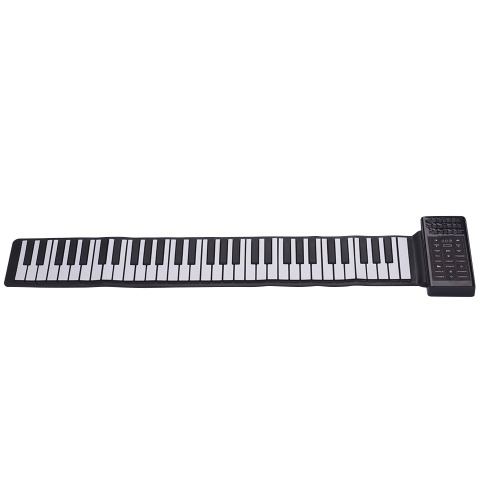 Multifunzione portatile elettrico 61 chiavi a mano Roll Up Piano flessibile Pianoforte tastiera in silicone Altoparlante incorporato Batteria al litio ricaricabile Reverberazione BT Funzione Tastiera pianoforte digitale