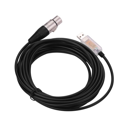 Cavo convertitore RS485 DMX512 Da USB a 3Pin XLR Interfaccia femmina Dispositivi di illuminazione per palcoscenici per computer Cavo di controllo a LED