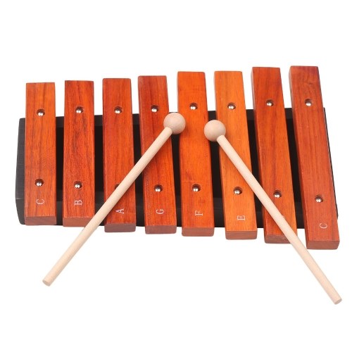 Strumento musicale 8 note Xilofono in legno Include 2 mazze di legno Giocattoli musicali Strumento a percussione