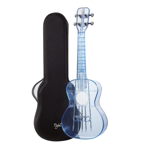 

23inch Transparent Ukulele Ukelele Air-nova with Gig Bag Strings Picks Cleaning Cloth Music Book