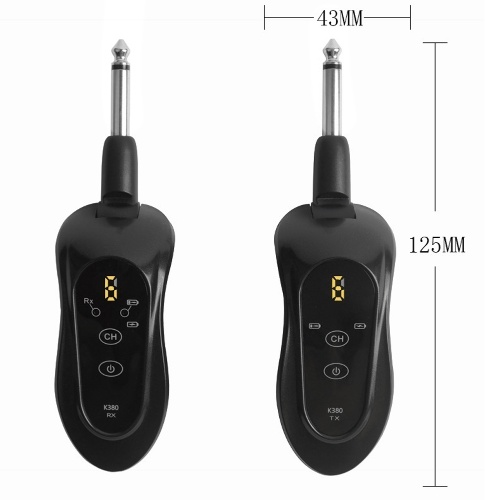 

K380Y Wireless Guitar System Rechargeable Guitar Transmitter Receiver Set Electric Guitar Bass Pick Up