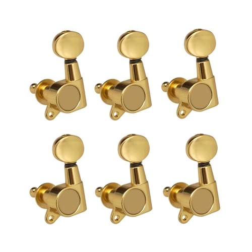 

Guitar String Tuning Pegs Tuning Machines Sealed Machine Heads Grover Tuners Tuning Keys Oval Button 3 Left 3 Right for Electric Guitar or Acoustic Guitar Chrome Black