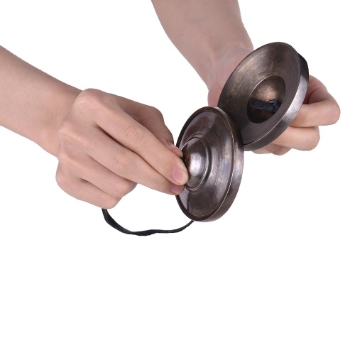 

3-Inch Bronze Cymbal Bell Small Cymbals Musical Instrument for Meditation Calming Down (78mm Wide)