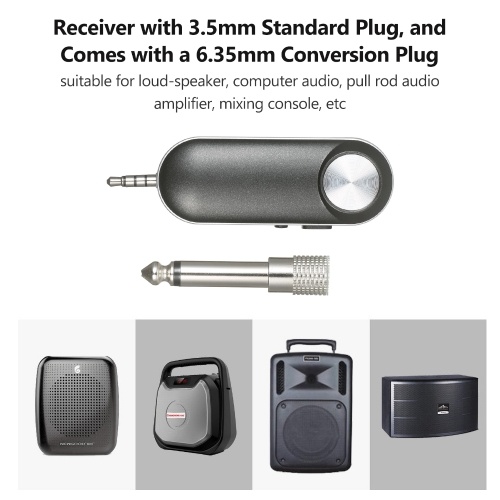 UHF Headset Wireless Microphone Instrument Mic Omni-directional Hifi Microphone Wireless Instrument Microphone System Receiver & Transmitter UHF Clip Type Mic+Receiver for Sax Saxophone French Horn Trumpet Trumbone