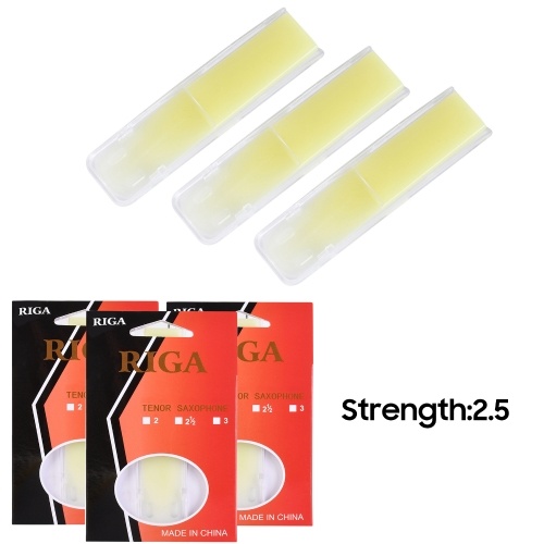 

RIGA 3pcs Tenor Saxophone Reeds Sax Resin Reed Saxophone Accessories Strength 2.5