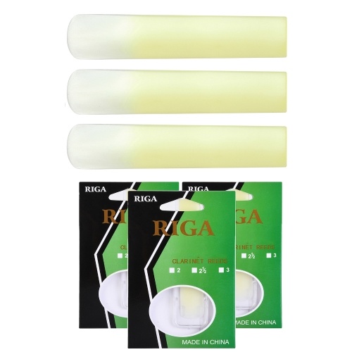 

RIGA 3pcs Clarinet Resin Reeds Synthetic Resin Reeds Part Replacement for Clarinet Accessories Strength 2.5