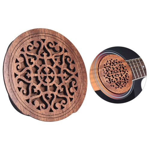 

Гитара деревянная Soundhole Sound Hole Обложка Блок Обратная связь Буфер Mahogany Wood для EQ Акустические гитары Фолк