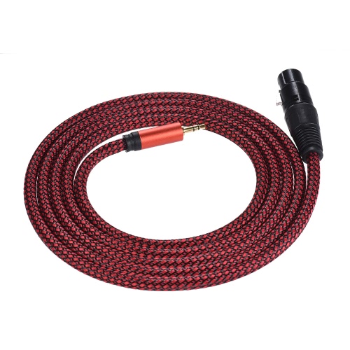 

ammoon 2m/ 6.6ft XLR Female to 3.5mm TRS Male Plug Audio Cable Cord for Computer Mixer Mixing Console Recorder Speaker Microphone
