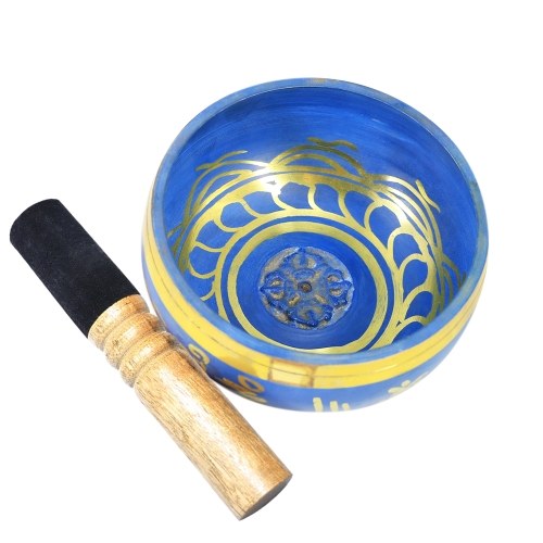 

Blue Copper Buddha Sound Bowl Yoga Tibetan Singing Bowl