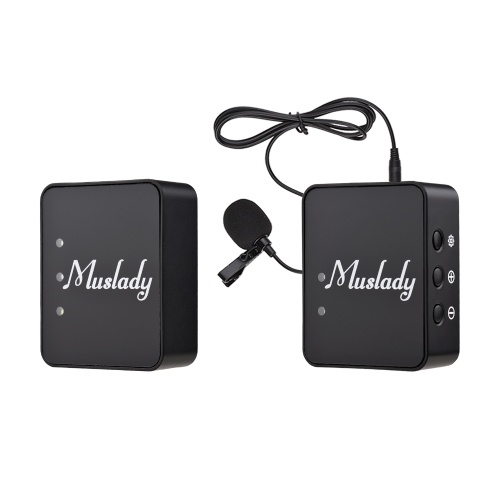 Muslady  Transmitters Receiver Wireless Lavalier Microphone System