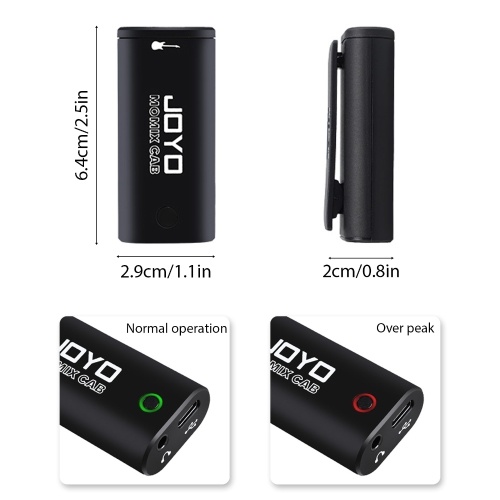 JOYO Guitar Audio Interface Portable Mini Recording Sound Card Lightweight with Type-C and Conversion Adapter 