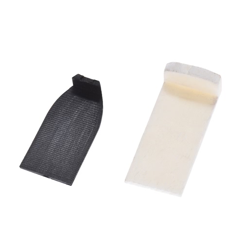 

2pcs Violin Bow Tip White Bone & Black ABS