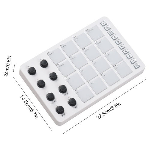 M-VAVE MIDI Controller Strike Pad RGB Backlight MIDI Keyboard Portable MIDI Pad SMC-PAD 